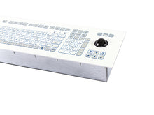 Load image into Gallery viewer, Indudur® Industrial Foil-covered Keyboard for Front-side Integration with 38 mm Trackball and Edge Protection