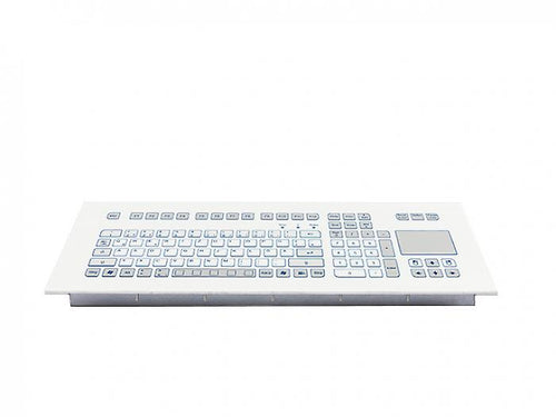 Indudur® Compact Front-mounted foil-covered keyboard with Robust Keys, Touchpad, and Edge Protection