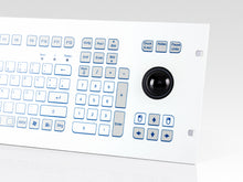 Load image into Gallery viewer, Indudur® Industrial Foil-covered Keyboard for Front-side Integration with 38 mm Trackball and Edge Protection