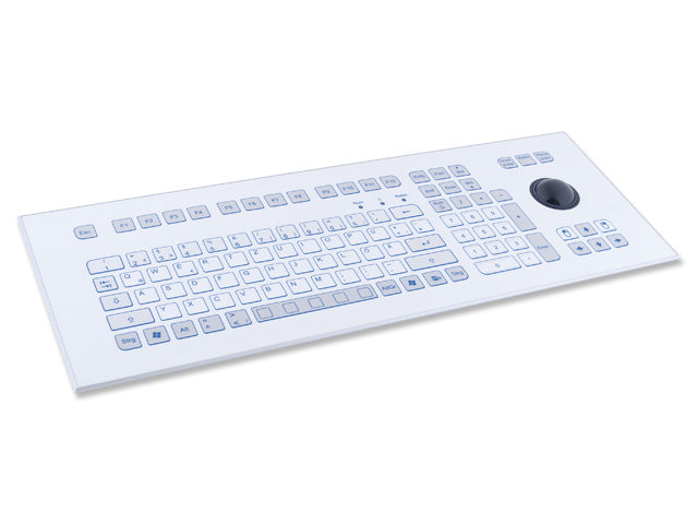 Indudur® Industrial Foil-covered Keyboard for Front-side Integration with 38 mm Trackball