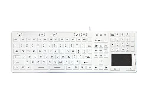 USB Cleanable Silicone Keyboard with Touchpad