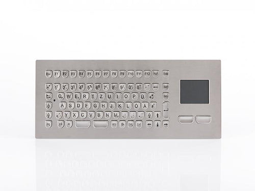 InduSteel® Stainless Steel Panel Mount Keyboard with Compact Full Layout and Touchpad