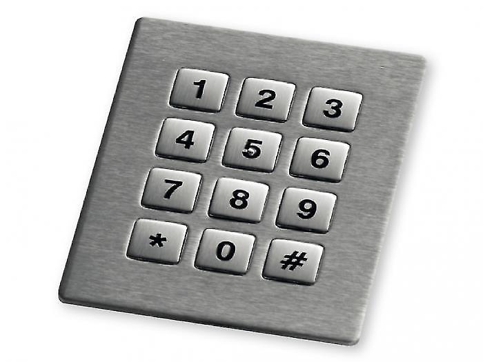 Stainless Steel Numeric Keypad with 12 Square Keys
