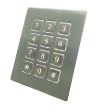 Load image into Gallery viewer, Stainless Steel Numeric Keypad with 12 Square Keys