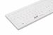 Cleantype Prime Pro+ – IP68 silicone keyboard white, angled top perspective view