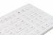 Cleantype Prime Pro+ – IP68 silicone keyboard white, close-up view of key labeling