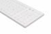 Cleantype Prime Pro+ – IP68 silicone keyboard white, side perspective view