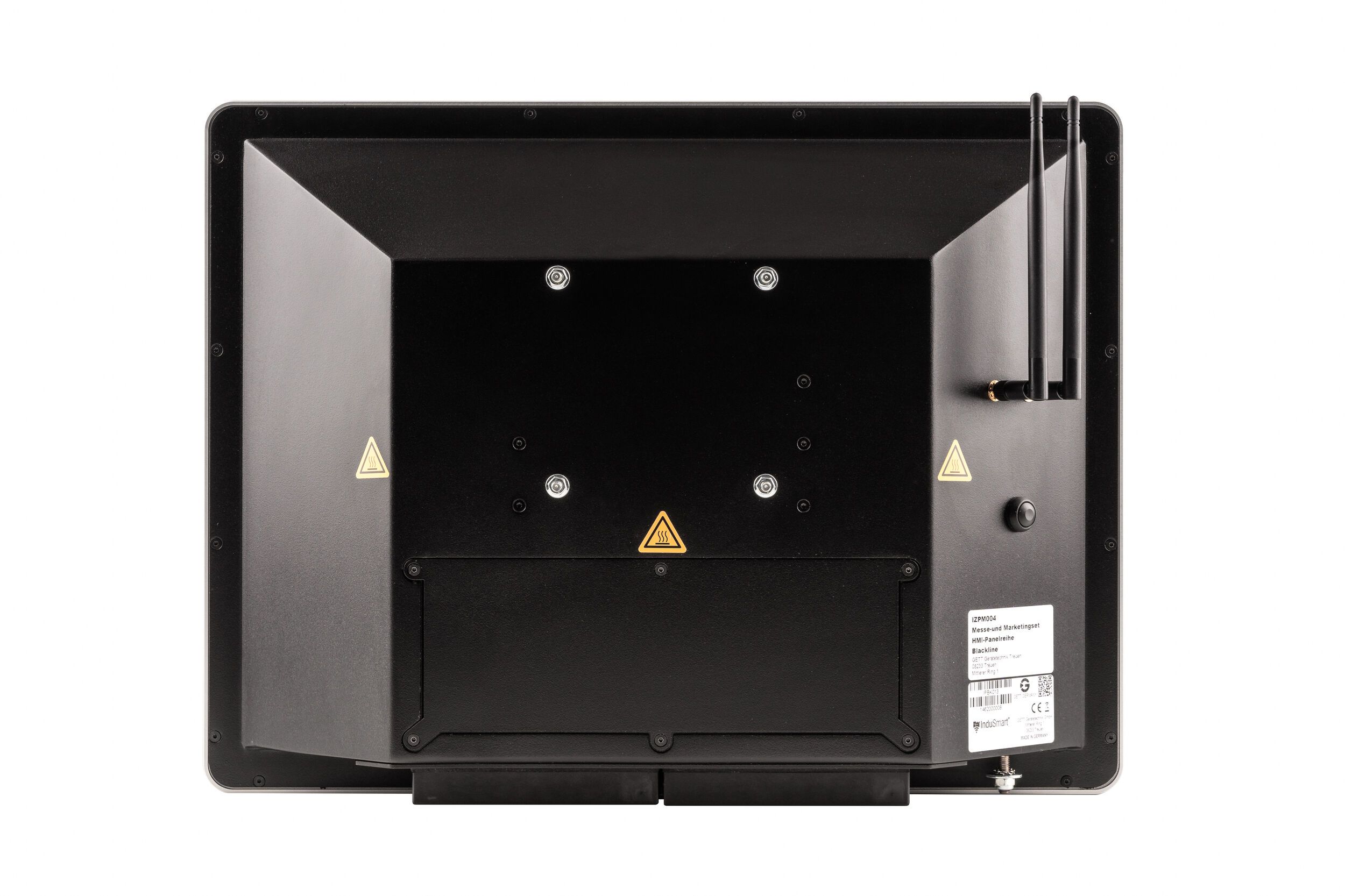 InduSmart Panel PC BlackLine 18.5-inch – housing rear with VESA mounting holes